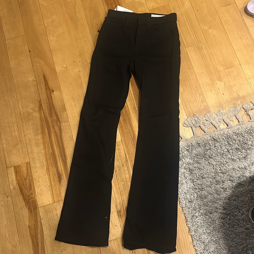 Rag and bone size 25 high rise bootcut jeans, black